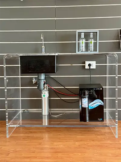 dispenser Clik Soda con L'osmosi inversa sotto banco